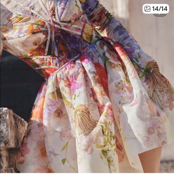 Zimmermann Multicolor Floral Long Sleeve Dress - Picture 7 of 13